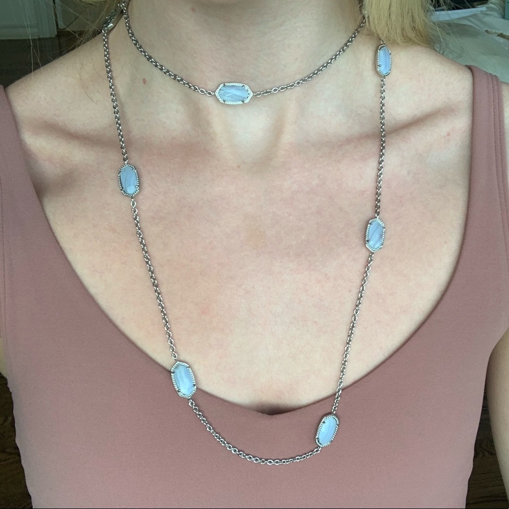 Kendra Scott Kellie Long Necklace in Silver